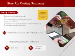 Start Up Costing Summary Some Build Out Ppt Powerpoint Presentation Infographic Template Grid