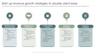Start Up Revenue Growth Strategies To Double Client Base