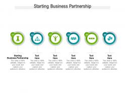 Starting business partnership ppt powerpoint presentation styles infographics cpb