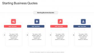 Starting Business Quotes In Powerpoint And Google Slides Cpb