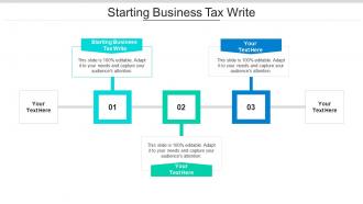 Starting business tax write ppt powerpoint presentation outline deck cpb