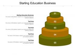 Starting education business ppt powerpoint presentation gallery introduction cpb