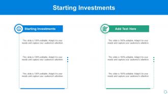 Starting Investments Ppt Powerpoint Presentation Show Good Cpb