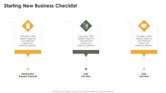 Starting New Business Checklist In Powerpoint And Google Slides Cpb