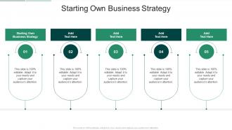 Starting Own Business Strategy In Powerpoint And Google Slides Cpb