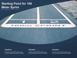 Starting Point For 100 Meter Sprint