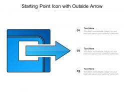 Starting point icon with outside arrow