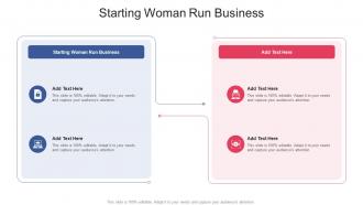 Starting Woman Run Business In Powerpoint And Google Slides Cpb