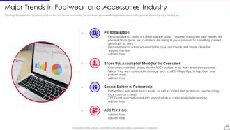 Startup apparel company pitch deck major trends footwear accessories industry
