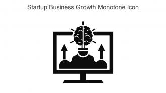 Startup Business Growth Monotone Icon In Powerpoint Pptx Png And Editable Eps Format