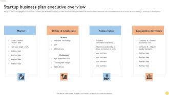 Startup Business Plan Executive Overview
