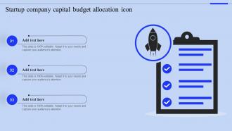 Startup Company Capital Budget Allocation Icon