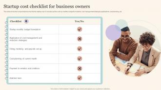 Startup Cost Checklist For Business Owners