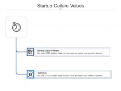 Startup culture values ppt powerpoint presentation file graphics cpb