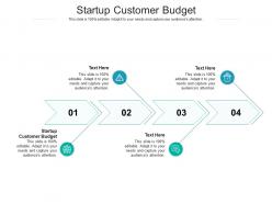 Startup customer budget ppt powerpoint presentation pictures background images cpb
