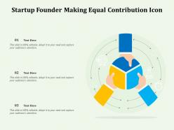 Startup founder making equal contribution icon