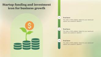 Startup Funding And Investment Icon For Business Growth