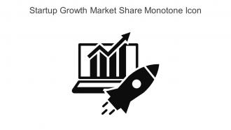 Startup Growth Market Share Monotone Icon In Powerpoint Pptx Png And Editable Eps Format