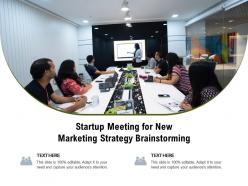 Startup meeting for new marketing strategy brainstorming