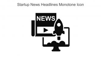 Startup News Headlines Monotone Icon In Powerpoint Pptx Png And Editable Eps Format