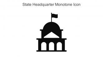 State Headquarter Monotone Icon In Powerpoint Pptx Png And Editable Eps Format