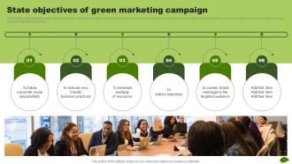 State Objectives Of Green Marketing Campaign Adopting Eco Friendly Product MKT SS V