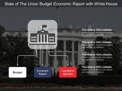 State of the union budget economic report with white house