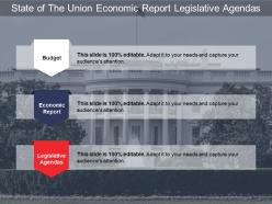 State of the union economic report legislative agendas