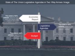 State of the union legislative agendas in two way arrows image