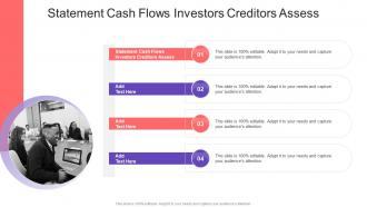 Statement Cash Flows Investors Creditors Assess In Powerpoint And Google Slides Cpb