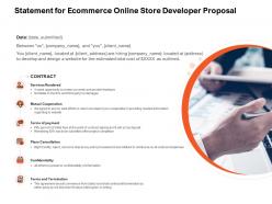Statement for ecommerce online store developer proposal ppt powerpoint presentation styles graphic images