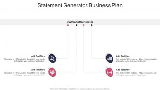 Statement Generator Business Plan In Powerpoint And Google Slides Cpb