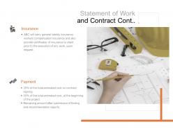 Statement of work and contract cont insurance payment ppt powerpoint presentation professional