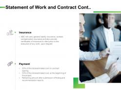 Statement of work and contract cont ppt powerpoint outline