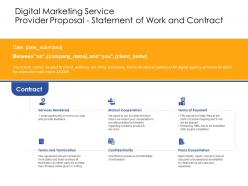Statement Of Work And Contract Digital Marketing Service Provider Proposal Ppt Powerpoint Skills