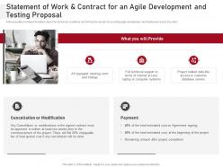 Statement Of Work And Contract For An Agile Development And Testing Proposal Ppt Tips