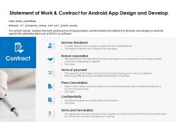 Statement of work and contract for android app design and develop ppt powerpoint presentation