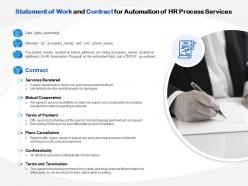 Statement of work and contract for automation of hr process services ppt file format