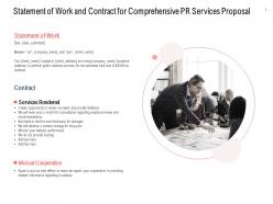 Statement of work and contract for comprehensive pr services proposal ppt file