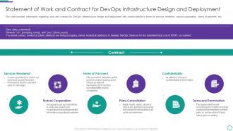 Statement of work and contract for devops architecture implementation plan proposal it