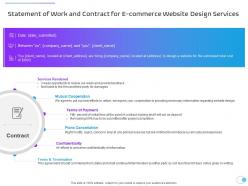 Statement of work and contract for e commerce website design services ppt model