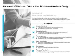 Statement of work and contract for ecommerce website design ppt slide