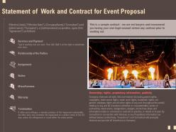 Statement of work and contract for event proposal ppt powerpoint icon