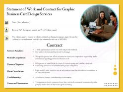 Statement of work and contract for graphic business card design services ppt example file