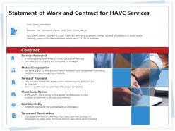 Statement of work and contract for havc services ppt powerpoint presentation styles