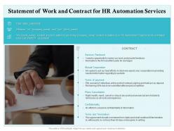 Statement of work and contract for hr automation services ppt powerpoint presentation ideas designs