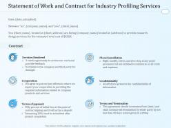 Statement of work and contract for industry profiling services ppt powerpoint ideas
