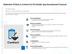 Statement of work and contract for ios mobile app development proposal ppt show