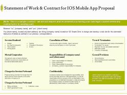 Statement of work and contract for ios mobile app proposal ppt powerpoint gridlines