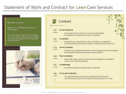 Statement of work and contract for lawn care services ppt graphics